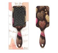 Air Cushion Paddle Hair Brushes for Women Girls, Valentines Day Colorful Heart-Shaped Chocolate Detangling Hairbrush For Wet Dry Curly and Fine Hair
