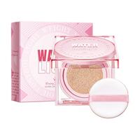Air Cushion Powder Foundation, Moisturizing Texture Concealer Powder, Full Coverage BB Cream Brightening Oil Control Makeup for Women, Flawless Even Skin Tone Ivory Base Powder