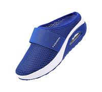 Air Cushion Slip-On Walking Shoes Orthopedic Diabetic Walking Sandals, Women Orthopedic Sandals, Women's Dr.Care Orthopedic Arch Support Reduces Pain Comfy Sandal UK Size 3 4 5 6 7 8 Blue
