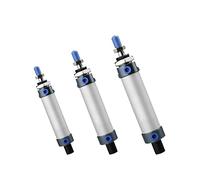 Air Cylinder, Mini Pneumatic Cylinder Aluminum MAL16/20/25/32/40 Type 25-500Mm Stroke Double Acting Small Air Cylinder for Convenience(200mm Stroke,MAL20)
