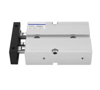 Air Cylinder Pneumatic Double Action 2 Rod 2 Shaft Magnetic Type, 20mm Bore 30mm Stroke Aluminum Alloy Cylinder with 0.1-1.0MPa Pressure Range for Industrial Automation