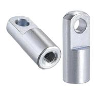 Air Cylinder Rod Clevis End, M6 x 1 Female Thread 28mm Length I Joint Carbon Steel Pneumatic Cylinders Connector for Chemical Industry Textile Electronic, 2 Pack