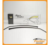 Air Deflectors Anti-Turbo For NISSAN MICRA 2010-2013 5 Doors Windbreak Smoke