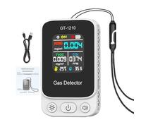 Air Detector - Real Time Quality Monitor Sensor, Indoor Pollution Tester Device, Temperature Humidity Meter Display | Environmental Tool for Home Room Desktop Car Hotel School Office Classroom Safety