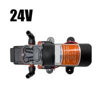 Air Diaphragm Pump Miniature 35PSI DC 12V 24V Marine Electric Booster Pump, Diaphragm Self-Priming Pump Solar Shower Car Wash Toilet Pumping RV(DC24)
