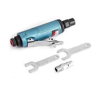 Air Die Grinder 1/4 Inch Cutting Angle Polisher Mini High Speed Lightweight Pneumatic Tool for Metal Grinding and Polishing Silver Blue 3mm Collet 23000 RPM (Blue)