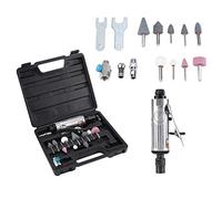 Air Die Grinder Kit 16Pcs Pneumatic Grinding Tool for Polishing Engraving Angle Air Powered Die Grinders with 1/4 inch and 1/8 inch Collets Case