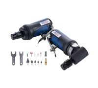 Air die grinder, NEU PNEUPACTURE die grinder set, straight/angle mini die grinder set, with 1/4 and 1/8 inch collets, apply to working in tight spaces