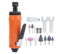 Air Die Grinder Pneumatic Angle Grinder, Compact Engraving and Polishing Tool Kit with 10 Grinding Bits, for Metal Stone PCB Craft at 0.62 MPa, KP - 621H (US Style)
