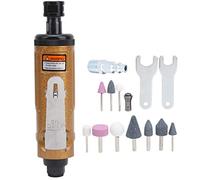 Air Die Grinder Pneumatic Engraving Polishing Trimming Machine Kit 22000rpm 0.6MPa High Efficiency Straight Handle Design for Metal Stone Handicrafts PCB (US Style)