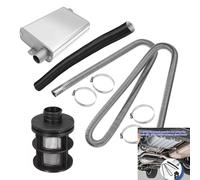Air Diesel Heater Repair Set, for Webasto Eberspacher Replacement, 180cm Stainless Steel Exhaust Pipe + Exhaust Silencer Muffler, 25mm Air Intake Filter, Pipe for Air Diesel Gas Vent Hose Heating