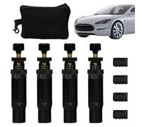 Air Down Tire Deflators - 10-30 PSI Adjustable 4 Pieces Set for Offroad Vehicles, 0.15kg Stainless Steel and Nickel Plated Body | Auto-Stop Rapid Tyre Air Down Tool for 4x4 Cars and ATVs