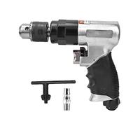 Air Drill, 3/8in Pneumatic Air Drill Self Locking Three Claw Pneumatic Tool Angle Drill Pneumatic Tools 1800rpm for Furniture, Machine Production