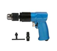 Air Drill Gun, 1800RPM Durable Anvil Base Lightweight One Hand Control Less Vibration Air Drill High Speed Grinding with Silencer for Industrial Use
