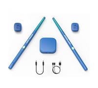 Air Drum Kit, Portable Virtual Drum Set with 3D Motion Sensing, Virtual Pocket Drum with 2 Air Drum Sticks & Pedals & Bluetooth Adapter for Kids Adults Beginners (Blue)