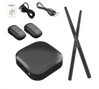 Air Drumsticks with 2 Foot Pedals, Electronic Air Drum Kit - Low Latency Motion Sensing, Real Drum Sounds, Portable Silent Practice for Beginners, Kids, Adults - Perfect Music Gift & Party Game