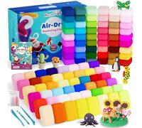 Air Dry Clay 102 Colors, Modeling Clay for Kids, DIY Model Magic Clay, Molding Clay Kit with Sculpting Tools, Non-Sticky Soft and Super Light, Arts and Crafts Gift for Boys Girls Kids.