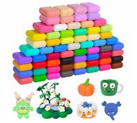 Air Dry Clay Air Dry Ultra Light Magic Clay, No-Toxic Modeling Clay & Dough,Air Dry Clay Set - 64 Colours Modelling Clay Kit with Tools & Storage Bags, Soft Non-Toxic DIY Craft for Sculpting