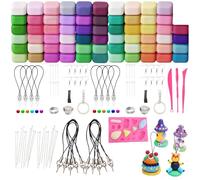 Air Dry Clay Air Dry Ultra Light Magic Clay, No-Toxic Modeling Clay & Dough,Polymer Clay Modelling Kit for Kids - 64 Colours Air Dry Clay Set with 3 Sculpting Tools & 82 Accessories - Soft Ligh