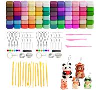 Air Dry Clay Air Dry Ultra Light Magic Clay, No-Toxic Modeling Clay & Dough,Polymer Clay Starter Kit - 72 Colour Soft Modelling Set for Kids & Artists with 17 Tools & 60 Accessories - Non-Toxic DIY