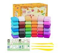 Air Dry Clay - Assorted Color Collection, Soft Flexible Texture, Lightweight Sculpting Dough, Self Hardening Material | Suitable For Sculpting Practice Decorative Figure Making And Creative Modeling A
