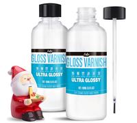 Air Dry Clay Glaze - 200ml Clay Varnish for Air Drying Clay, Gloss Varnish for Acrylic Painting, Pottery Glaze Clay Sealant to Prevent Scratches, Wear, Cracking - Non-Toxic, Enhance Colour Vibrancy