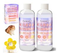 Air Dry Clay Glaze & Polymer Clay Varnish - 200ml Gloss Clay Sealant, Waterproof & Scratch Resistant Clay Glaze for Air Dry Clay Prevents Cracking, Wear & Enhances Gloss for Pottery & Sculptures