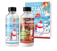 Air Dry Clay Glaze, Ultra Gloss and Matte Clay Varnish for Air Dry Clay/Polymer Clay, Varnish Prevents Clay Cracking, Scratches, and Wear, Polymer Clay Sealant Suitable for Clay Pottery (100ml+100ml)