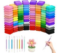 Air Dry Clay Kit 100 Colours for Adults, Soft Non-Sticky Modeling Clay with Sculpting Tools, DIY Art & Craft Material for Adults, Creative Handmade Projects & Festival Gifts