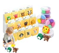 Air Dry Clay Kit - Creative Pet/Dessert/Dinosaur Theme Clay Formation Kit | Versatile Modelling Cliay Kait | Foam Bouncing Claiy Putty Kits for Children's Crafts, Arts and Educational