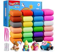 Air Dry Clay Kit, iFergoo 24 Colors Modeling Clay for Kids, with Free Tools and Manuals,Wonderful Air Hardening Clay, Educational Creative Gift for Kids.