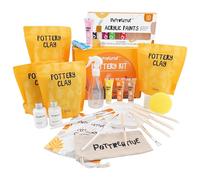 Air Dry Clay Pottery Kit for Beginners DIY Clay Pottery Starter Kit Includes Air Dry Clay, Guide, Sculpting Tools Home Pottery Gift for Festival and Anniversary