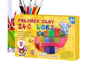 Air Dry Clay - PVC 24 Color Modeling Dough Set 23.5 x 14.5 cm | Self Hardening Sculpting Craft y | Soft Modeling Clay Toys for School Classroom Art Projects Pottery Making Sensory Family Use