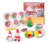 Air Dry Modeling Clay for Kids, 4 Colors Easy to Shape Air Dry Clay Kit with Tools, Soft Flexible Christmas Crafts for Kids Birthday Toys