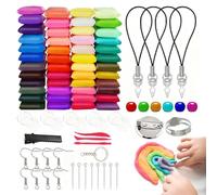 Air Dry Ultra Light Magic Clay for Adults, Non-Toxic Modeling Clay Kit - 48 Colours with 3 Tools, 150 Accessories & 5 Acrylic Display Balls, Soft Air Dry Modelling Clay for Arts & Crafts