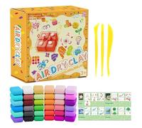 Air-Drying Clay - 36 Colors Colored Air Dry Clay | Soft Self-Hardening Dough Set from 3 to 12 years to sculpt school classroom projects | Modeling Clays for Children