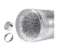 Air Duct Double Aluminium Foil Ventilation Ducting Flexible Tumble Dryer Vent Kit Extractor Fan Ducting Aluminium Tube For Dryer, Kitchen 80/100/110/120/150/160/170/180/200mm ( Color : 1.5m , Size : 1