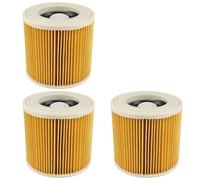 Air Dust Filters Compatible for Karcher Vacuum Cleaners Parts Cartridge HEPA Filter WD2250 WD3.200 MV2 MV3 WD3 Filter Parts(3Pcs Filters)