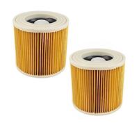 Air Dust Filters ，Compatible For Karcher Vacuum Cleaners Parts Cartridge HEPA Filter WD2250 WD3.200 MV2 MV3 WD3 Filter Parts (Color : 2Pcs filters)