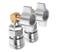 Air Duster 2pcs Alloy Elbow Fitting Quick Connect Coupler Silver Truck