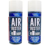 Air Duster Can 400ml 2Pk- Professional-Grade Compressed Air Spray for PC, Keyboard, Electronics, and Car Cleaning - Protect, Maintain, and Blow Away Dust & Dirt - Easy to Use with Extension Tube