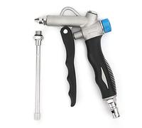 Air Duster Gun with Adjustable Air Flow and Higher Flow Nozzle, Industrial Air Duster, G1/4‘’ Adjustable Pneumatic Dust Blow Gun, Handheld Compressor Cleaning Tool, Long and Short Nozzles