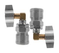 Air Duster Quick Connect Coupler Alloy Elbow Fitting 2pcs Truck Silver
