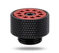 Air Exhaust Fitting, Manual and Automatic G 1/4" Water-Cooled Adjustable Air Evacuation Valve for Computer Water Cooling System(Black+Red)