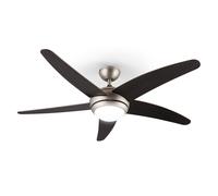 Air Fan Portable Conditioning Ceiling Lamp 134cm Remote Control Light 55W Walnut