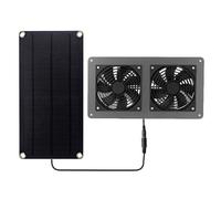 Air Farm Fan Dual Fan Solar Panel Powered For Dog Chicken House Greenhouse6891 [EEK: Universal]