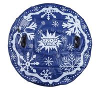 Air Filled Winter Sledding Disc 47Inch Diameter with Reinforced Grab Cables Permanent Snow Tube for Ski Inclines and Snow Reserves Outdoor Winter Sledding Toy