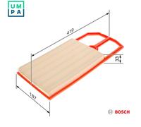 Bosch 1 457 433 716 Air Filter Fits Seat Leon 1.4 16V 1.6 16V 1999-2006