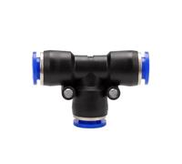 Air Filter 10PCS PE PEG Pneumatic Air Connector Quick Fitting Tee Reducer 3 Way T-Shaped Plastic Pipe Hose Connector 4/6/8/10/12mm Motorcycle Accessories(PE-12)