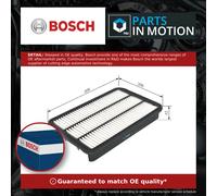 Bosch Car Air Filter S9162 (1987429162) - Fits Opel, Isuzu, Mazda